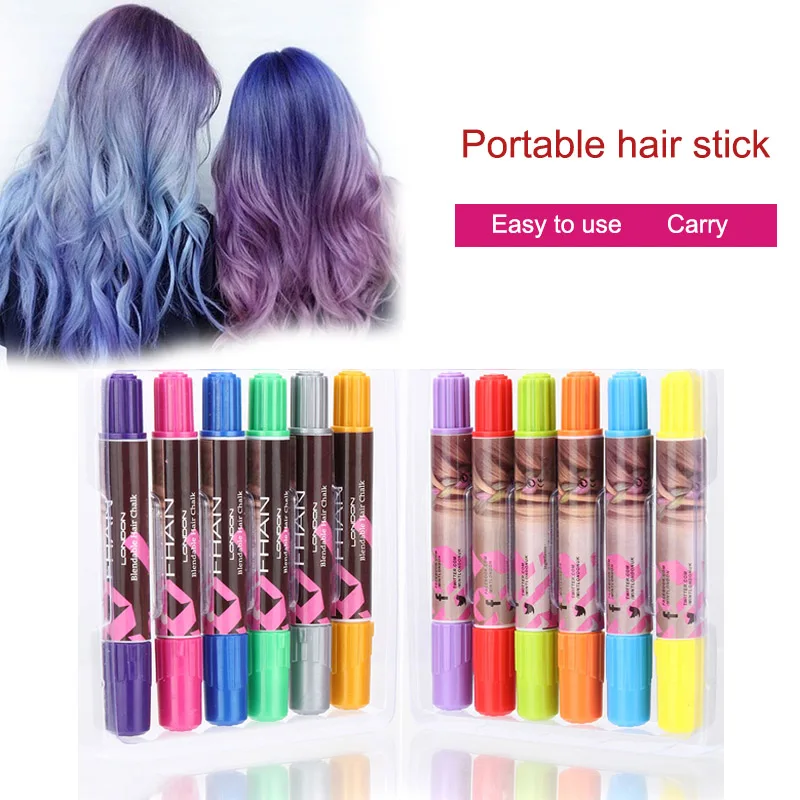

2018 Disposable Hair Coloring Waxes Chalk Pens Dye Set Cool Temporary Hairdressing