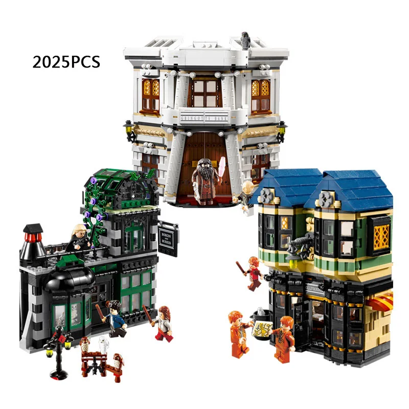 

Hot movie Harry Potter and the Philosopher's Stone diagon Alley building block Magician figures bricks lepine com lego10217 toys