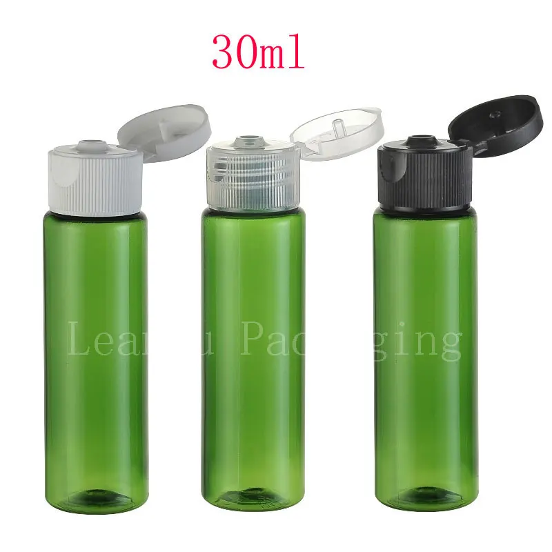 30ml X 100 empty plastic cosmetics container bottle with flip top cap