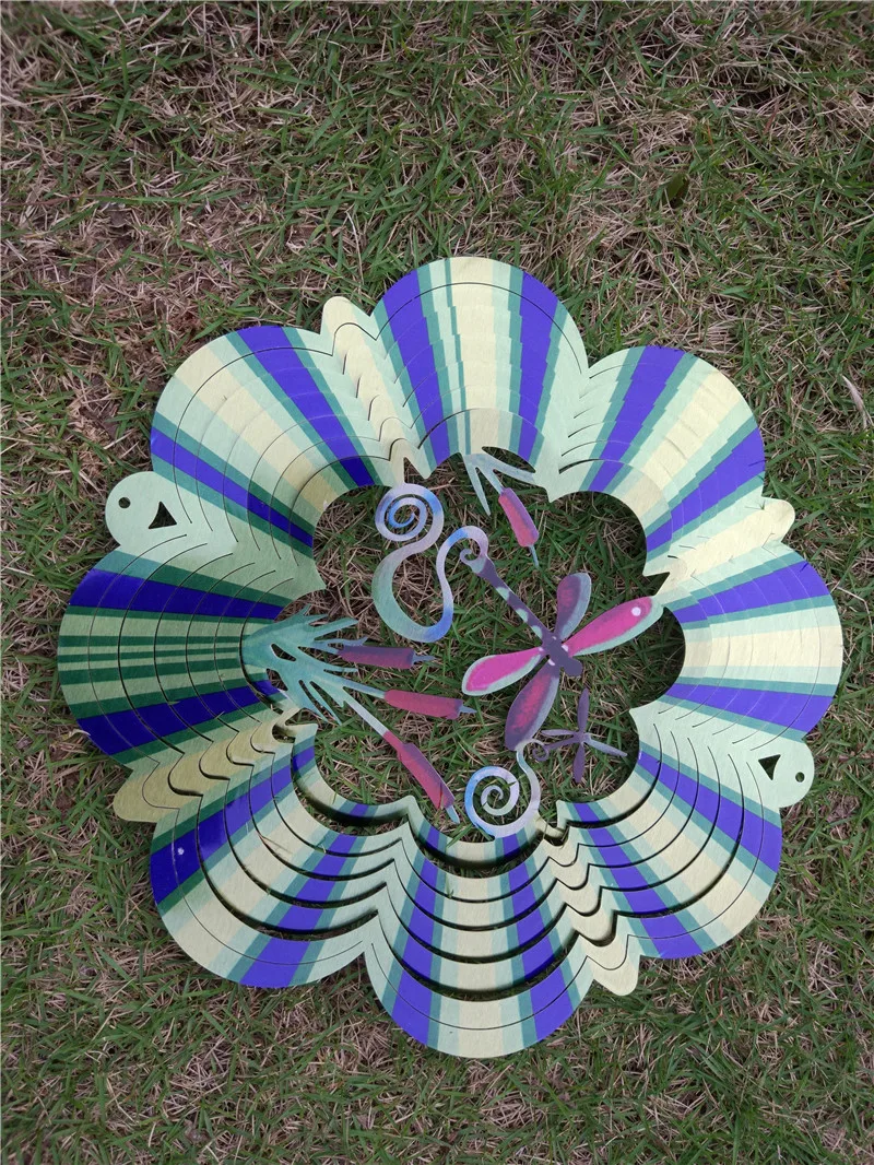 

12 INCHES 3D WIND SPINNER DRAGONFLY MADE FROM STAINLESS STEEL SHEET good quality