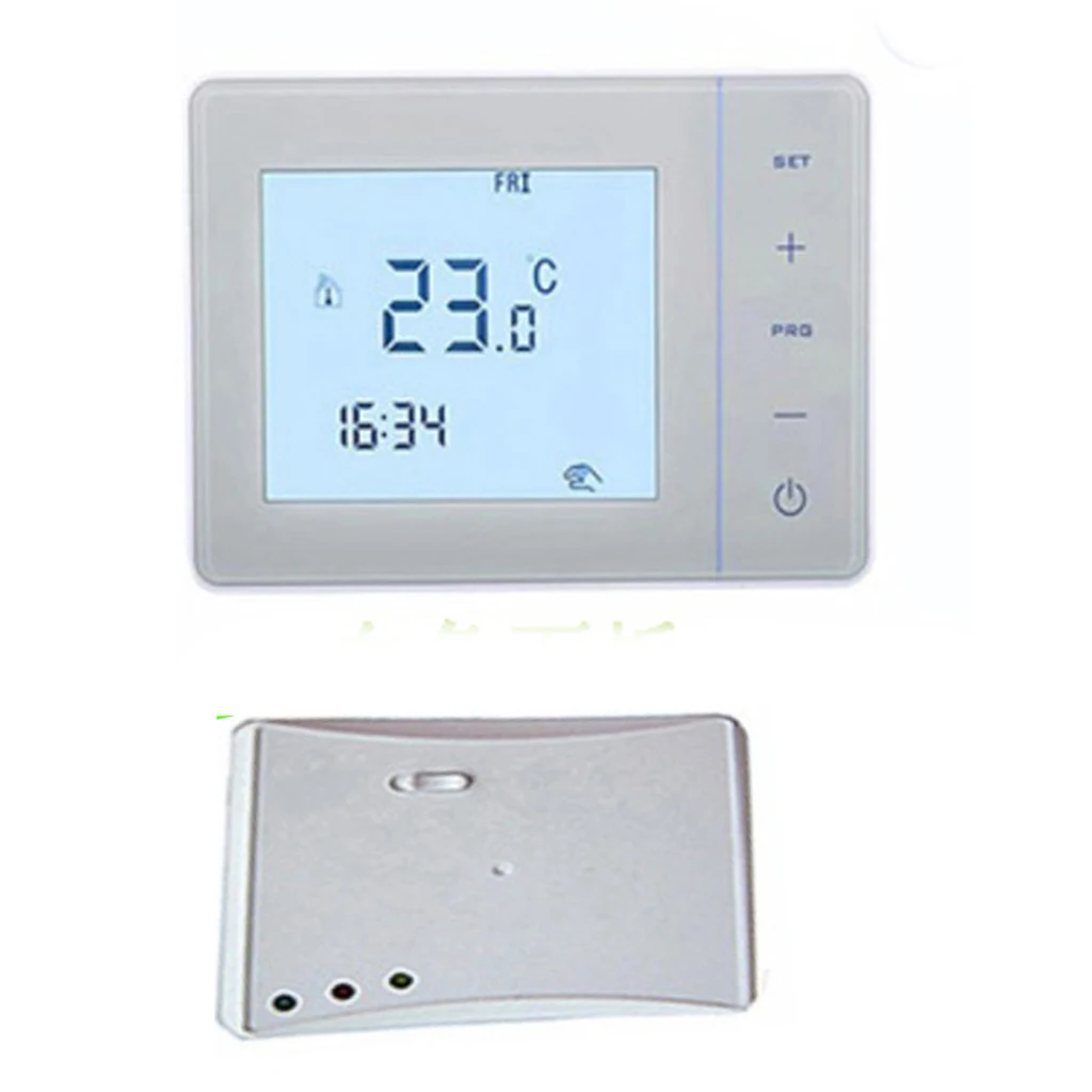 HY01RF RF Wireless Room Thermostat Wall Gas Boiler Heating Remote Controller Frost Protection NTC Sensor with LCE blue backlight