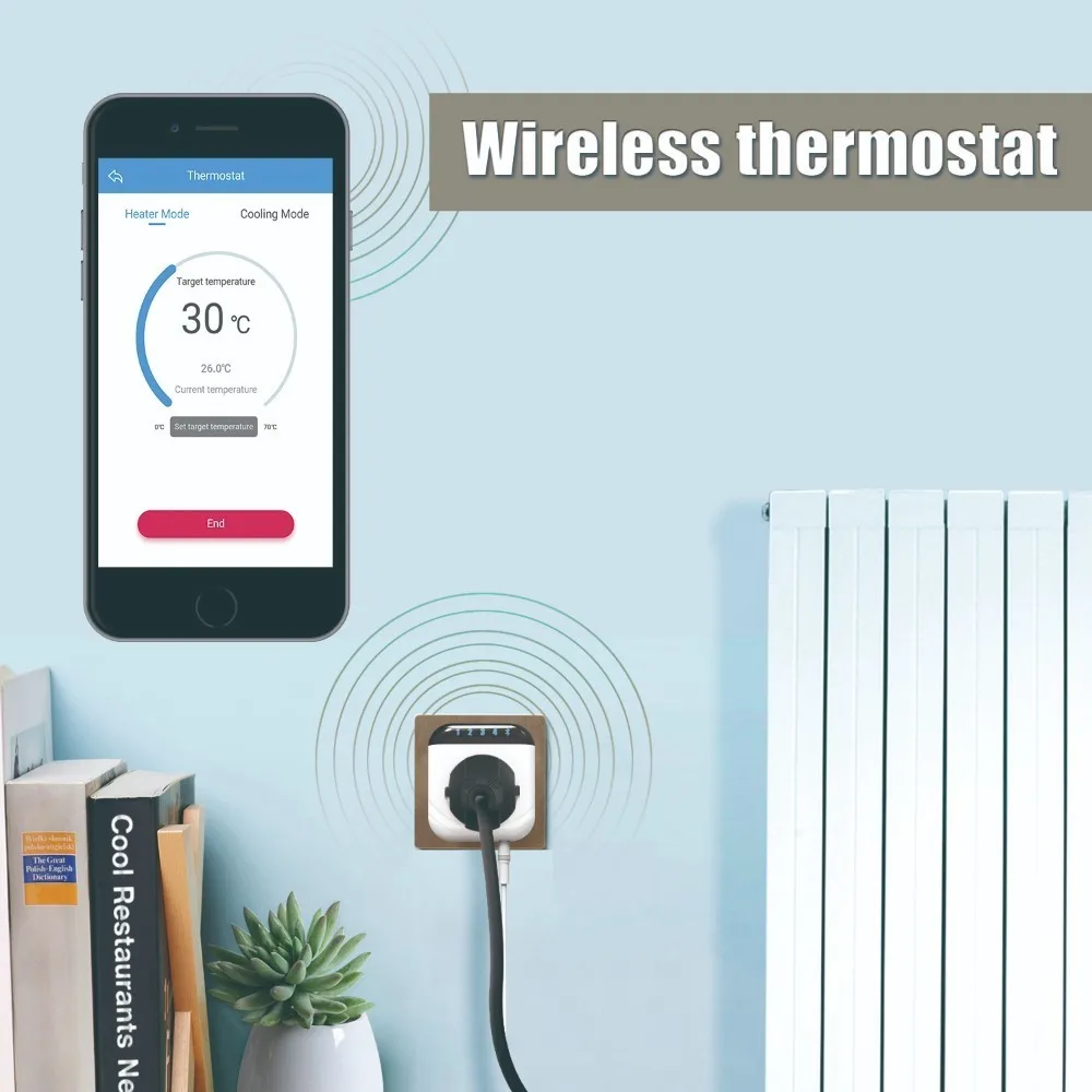 Goedkoop Nashone Thermostaat Temperatuur Controller Smart Socket 220v Thermostaat, Timing, Countdown Bluetooth APP Control voor IOS   Android