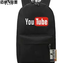 Яркие цвета, Youtube рюкзаки с логотипами, Подростковая сумка для ноутбука, женская и мужская школьная сумка, для девочек и мальчиков, дорожная сумка через плечо