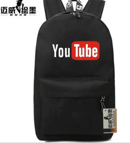 

Hot-sale Candy colors Youtube Logo Backpacks teenagers Laptop Bag women men schoolbag girl Boy travel shoulder bag