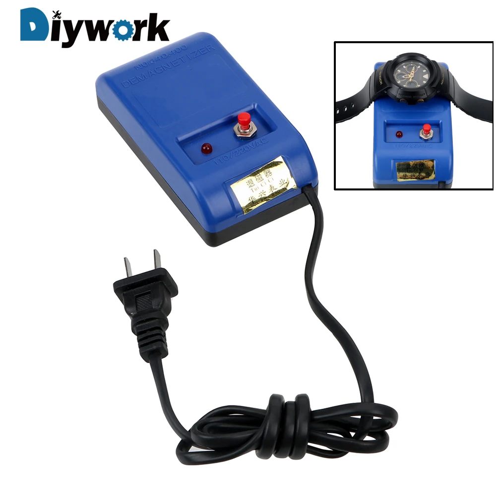 

DIYWORK Mechanical Watch Degaussing Device 110V-220V Demagnetizer Watch Repair Tools EU/US plug Correct Watch Time
