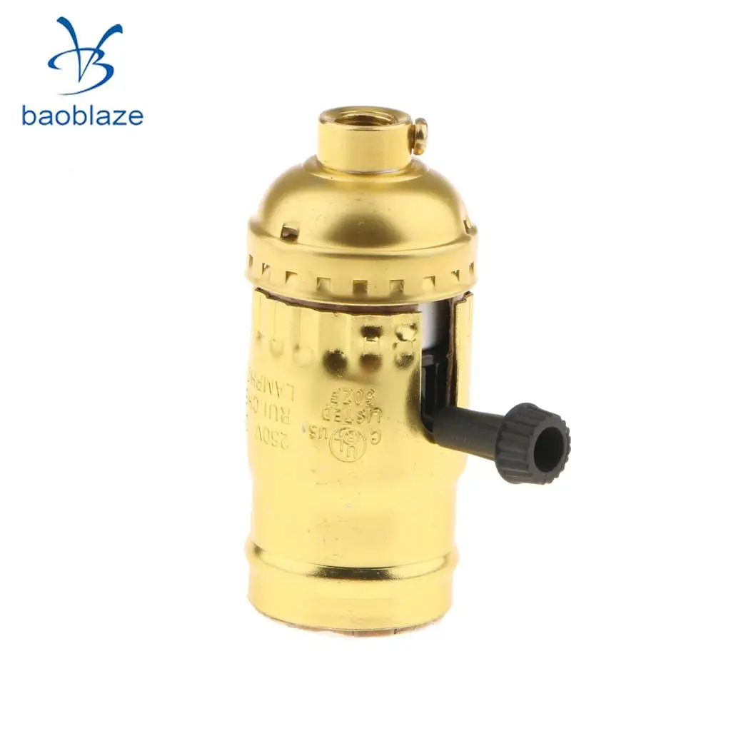 Edison Vintage Lamp Light Base Socket Holder E27 Screw Bulbs -Suitable for Bare Bulb Features With switch