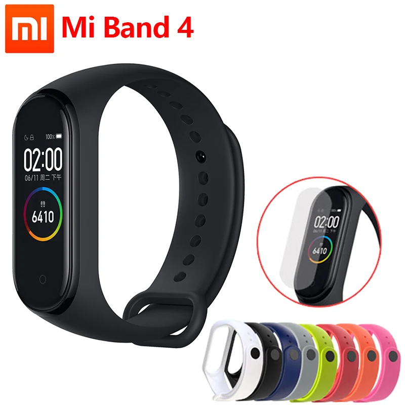 Оригинальный Смарт-браслет Xiaomi Mi Band 4 смарт-браслет Miband фитнес-трекер пульсометр 0