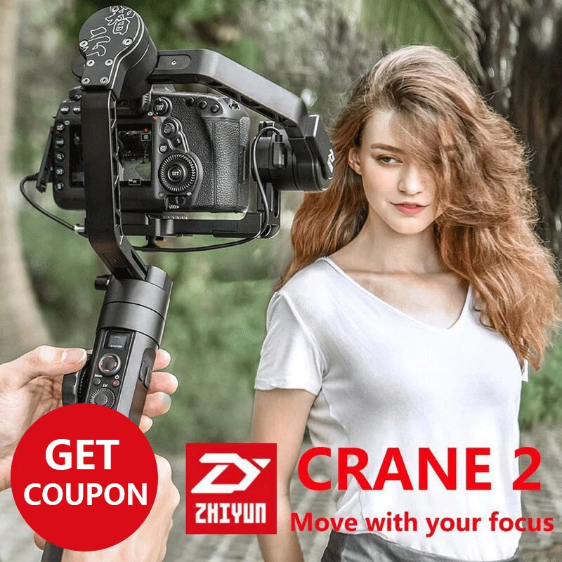 Zhiyun Crane 2 3 осевой Бесщеточный Ручной Стабилизатор для видеокамеры стабилизатор