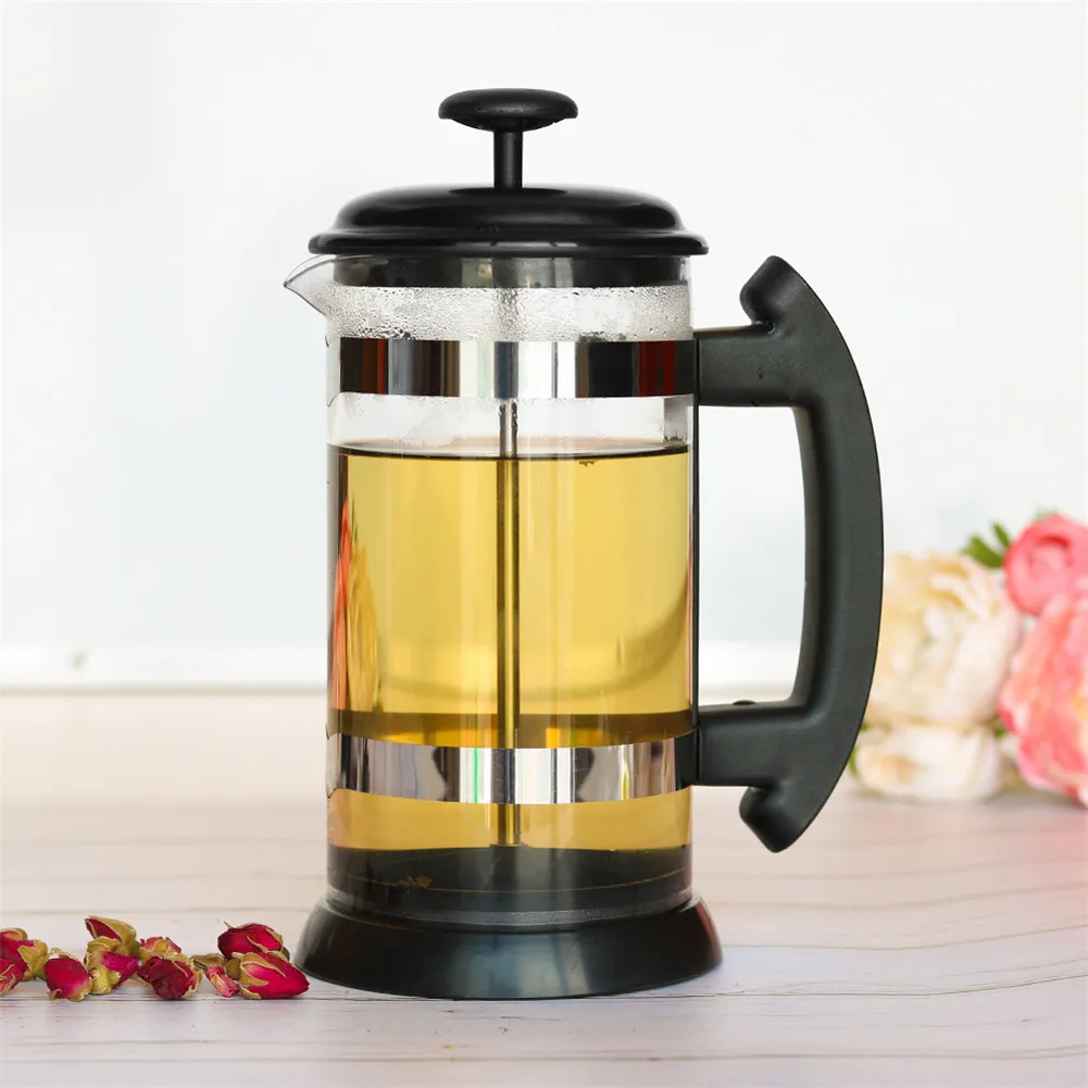 

Coffee Tea Maker with Filters Stainless Steel Plunger Glass Tool for Moring Coffee MYDING