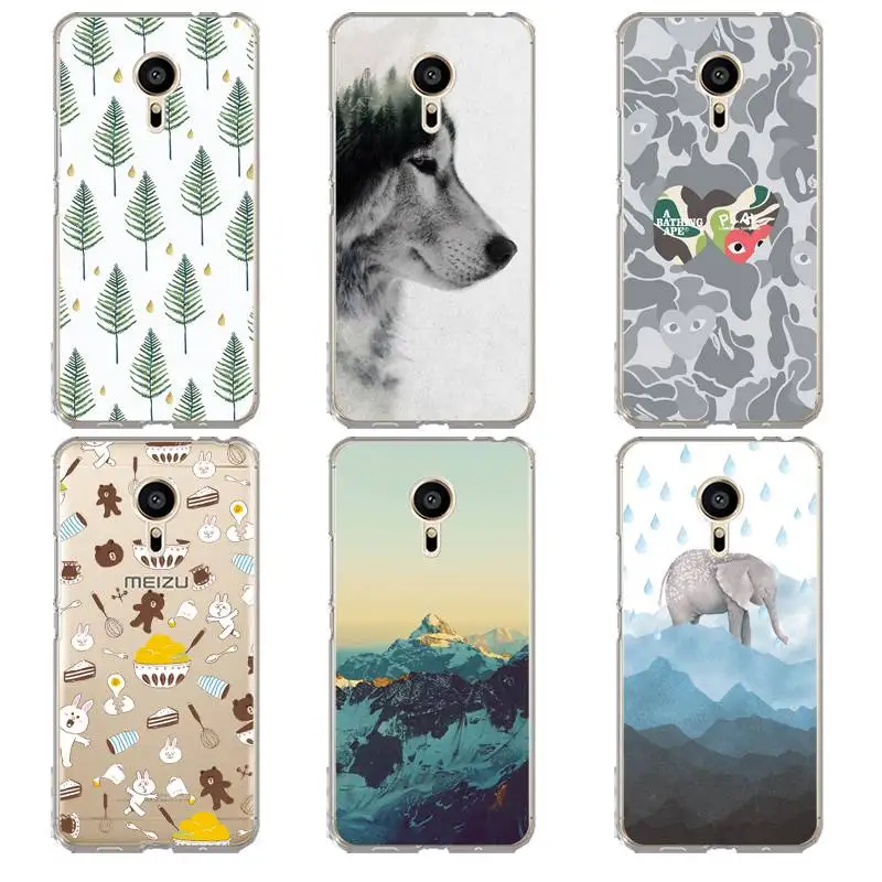 

Cupcake Soft Clear TPU Phone Case For meilan MX6 pro6 U20 U10 A5 M5 M5S E E2 Hear Fox Printed Cute Elephant Cover Free Shipping