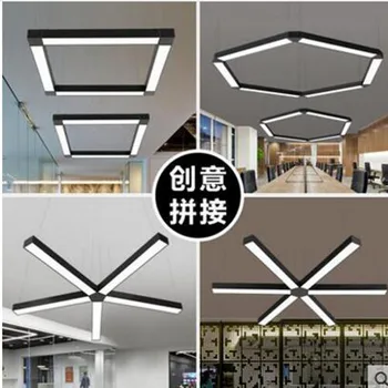 

LED strip lights office lights creative personality stitching studio gym lighting chandeliers LED office lighting fixture led