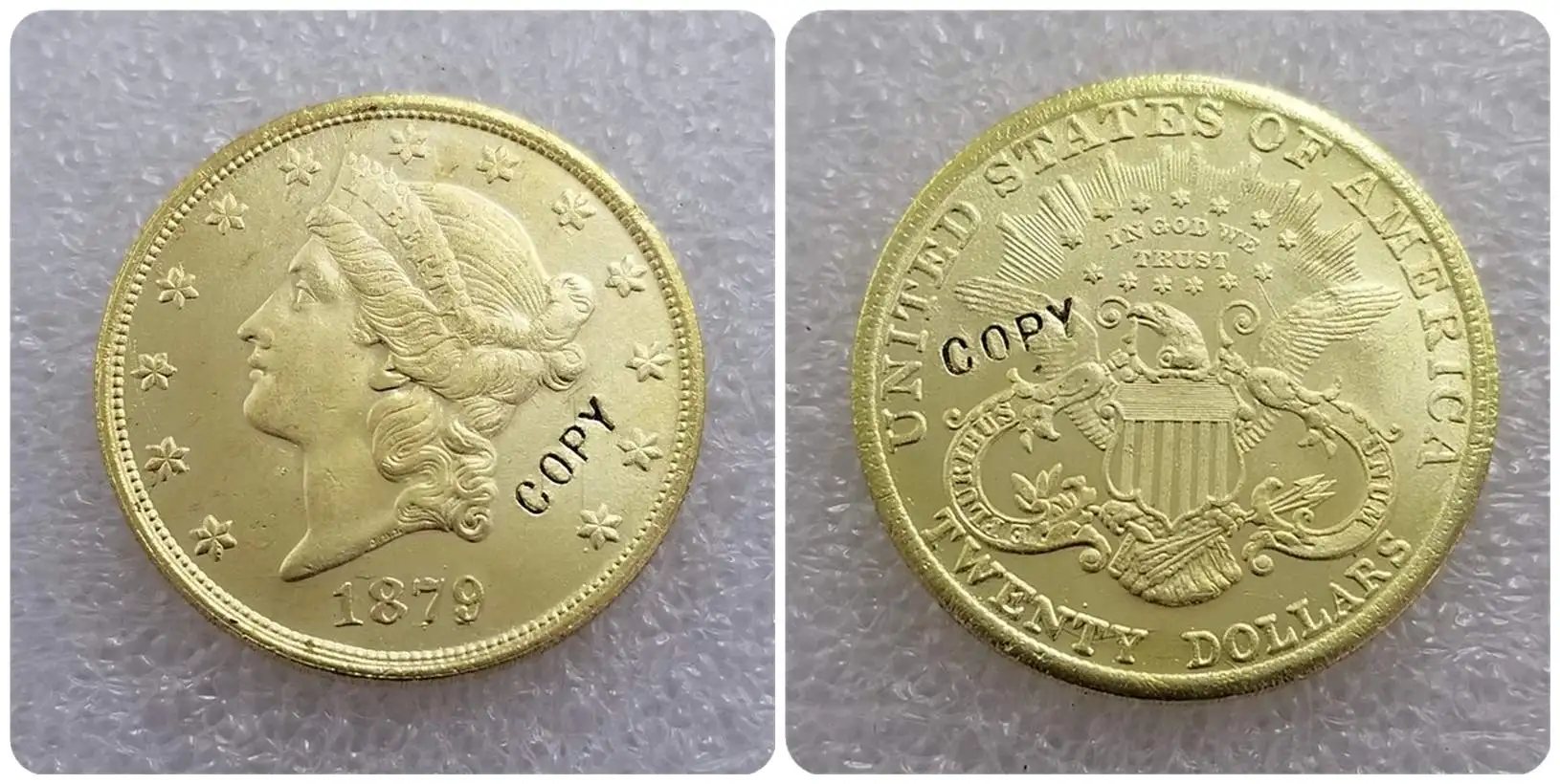 США 1878-1893$20 символ свободы, двойной Орел копия монет - Цвет: 1879