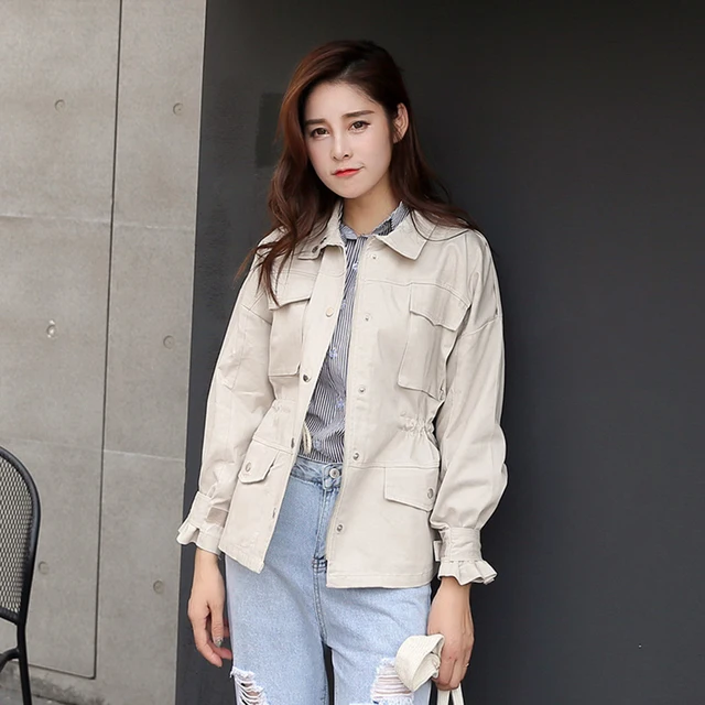 Cropped Short Jacket Women Spring Casual Fashion Korean Ladies Coats 2019 Spring Fashion Women Clothes Gabardina Mujer Elegante
