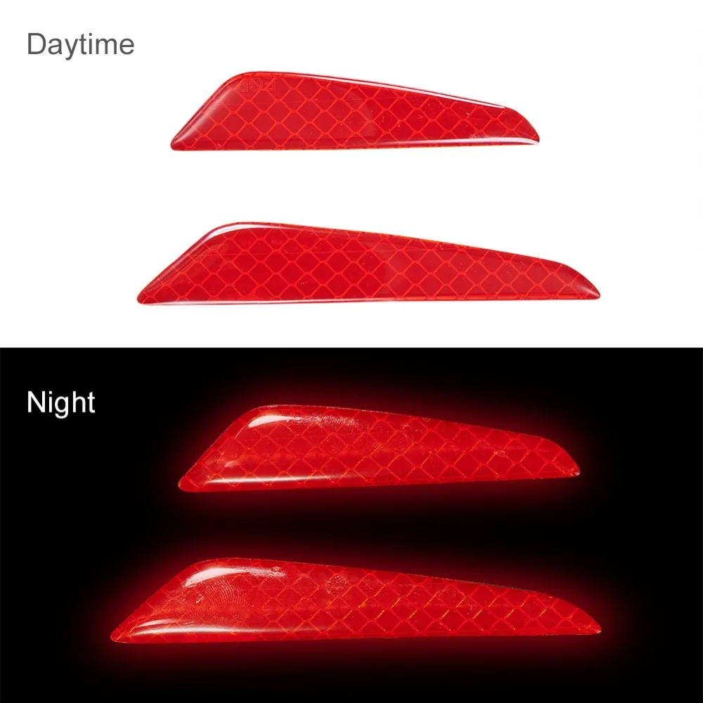 

Car Door Reflector Strips Safety Warning Car Stickers PVC Reflective Sticker Auto Door Edge Guard Reflective Tapes 4 Pcs
