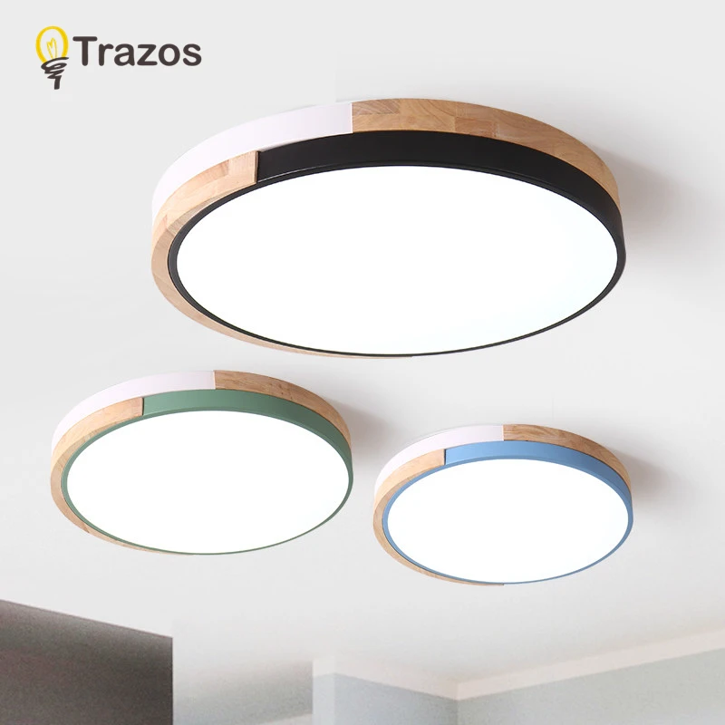

TRAZOS Dimmable LED Ceiling Lights Modern Round Bedroom Lamp with Remote Kitchen Lighting Fixture Ceiling Mounted Room Lamps
