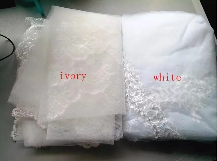 Реальное изображение шикарные бусина два слоя Свадебные вуали роскошные высокого качества Длинные Свадебные вуали с расчески