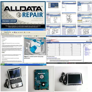 

2018 Auto repair software V10.53 alldata and Mitchell ondemand 2015 in 1TB HDD installed pn P-anasonic Toughbook CF19 4G Laptop