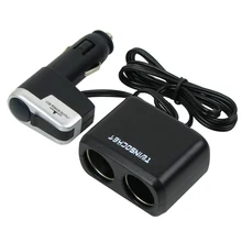12 В USB Автомобильное Зарядное Устройство Аксессуары для Мобильных Телефонов, Авто Прикуривателя Автомобиля Адаптер Extender Splitter для iphone 4/5/6/7 Плюс