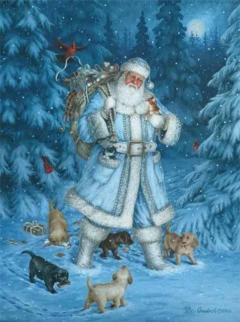 Алмазная вышивка Санта Клаус Олень животные рождественские наборы квадратное Сверло diy 5d алмазная вышивка крестиком мозаичный узор PF30
