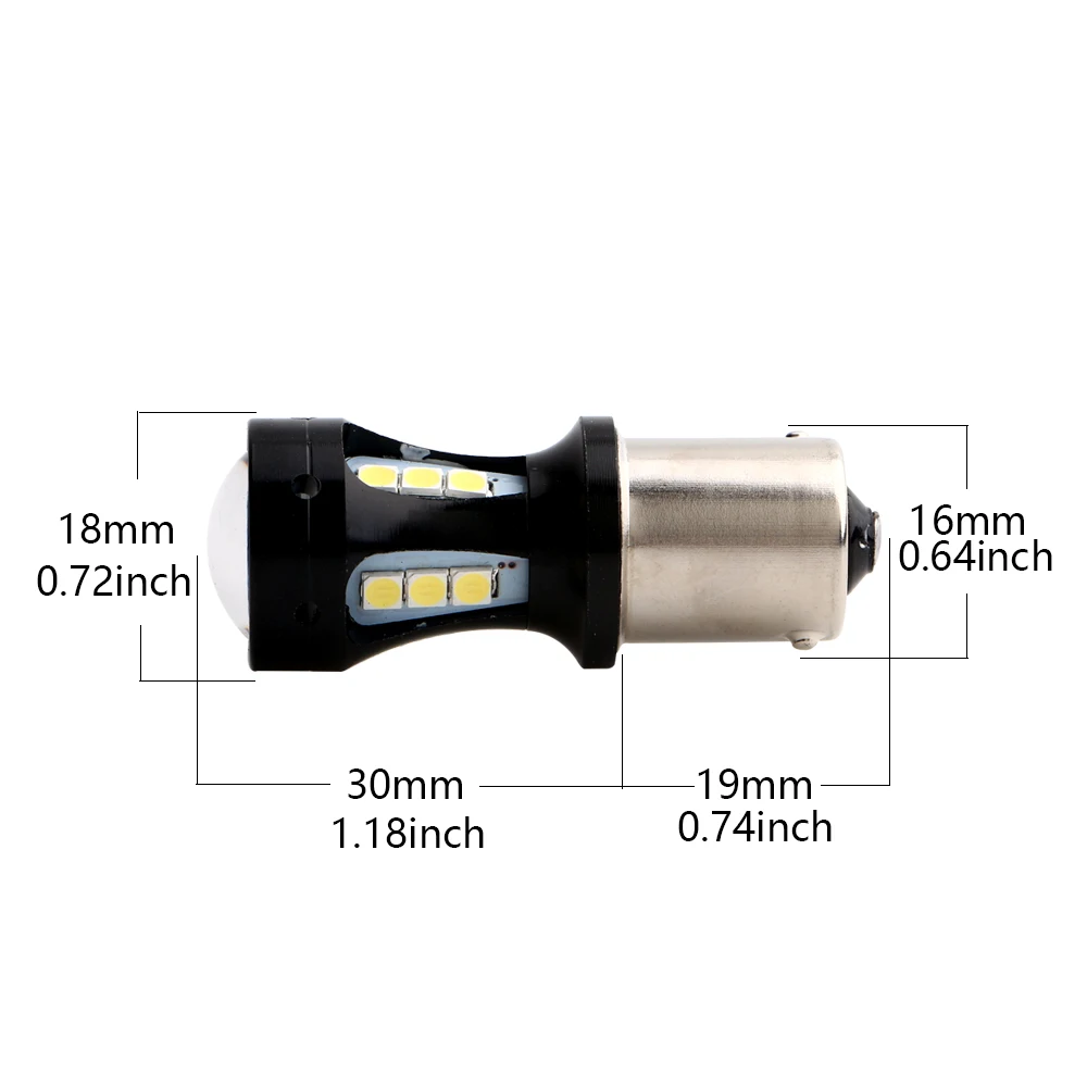 YM E-Bright 12V 24V S25 3030 18 SMD лампы+ декодер 1156 P21W BA15S BAU15S PY21W CANBUS безотказная анти-Мерцание белый Янтарный синий