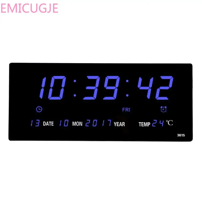  with thermometer Power off time memory clock big numbers plugin alarm clock Livingroom 6 digits led - 33011348022
