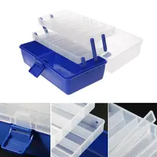 1 Pc Waterproof Multi Layer Fishing Tackle Box Fly Fishing Storage Case Portable Fishing Gear Storage Box portable fishing gear lure storage case box black white