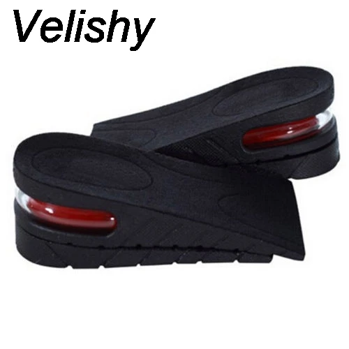 Velishy Adjustable 5cm 2 Layer Up Air Cushion Heel Insert Increase Height Lift Men Shoe Insole height increase Shoe Pad