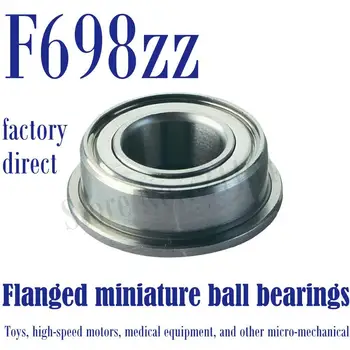 

50PCS Free Shipping F698ZZ Flanged bearing 8*19*6 mm Shielded Miniature Ball Bearings Rc hobby,Toy,model, Motor,electric tools