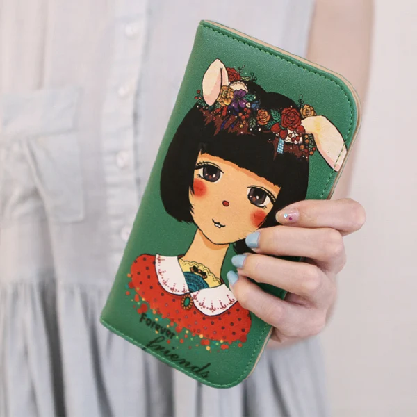 

Fashion Japan and Korean Style Women Wallet Character Girls Wallets Popualr Multicolor Change Purse Delicate Lady Cash Purse