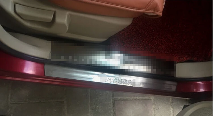 Накладка на порог автомобильной двери для 2007 2013 Nissan Qashqai J10 + 2 нержавеющая сталь.