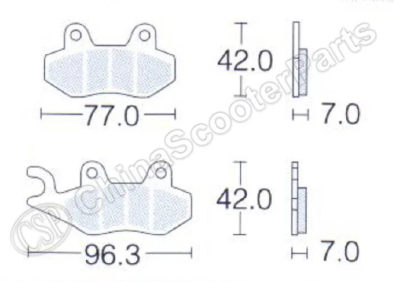 2 пары передние тормозные колодки для CF moto 500 500CC 600CC 800CC Z5 Z6 Z8 U6 U8 детская коляска ATV UTV