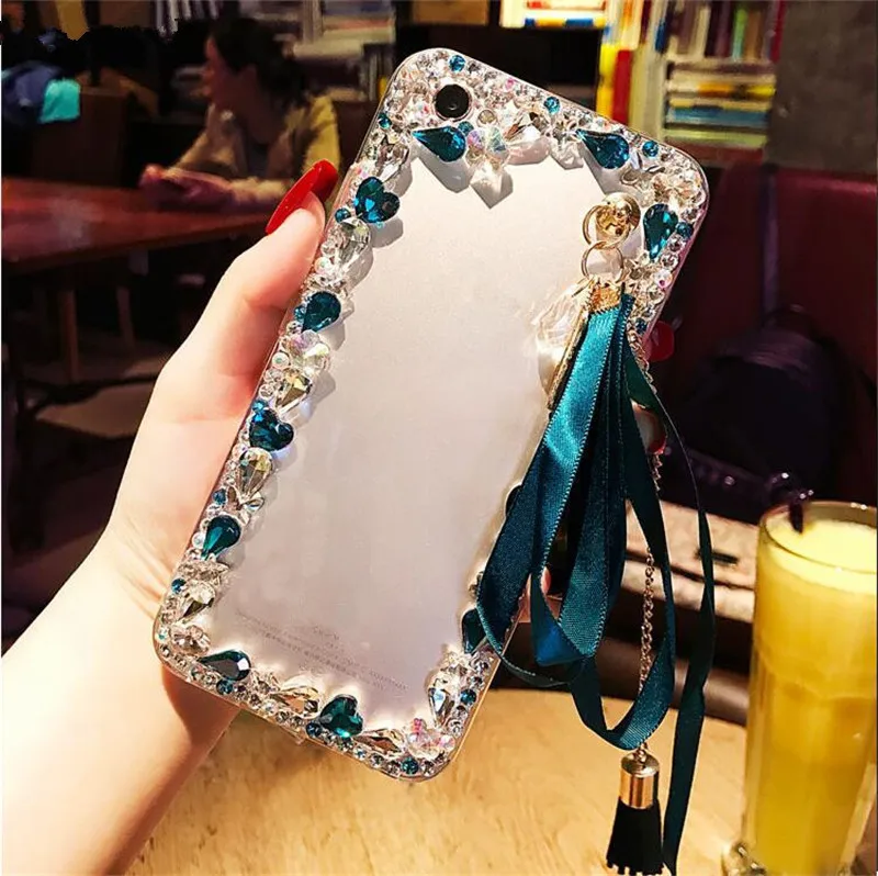 Для iPhone 11 Pro MAX XS XR 6 7 8 6plus 7/8plus Прозрачный чехол для телефона с цветком и стразами