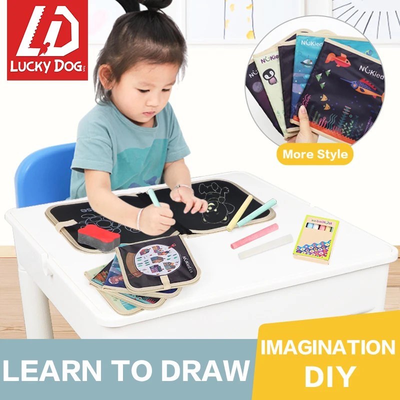 

Chalk Drawing board Mini black board kids magic paint book toys for girl children's drawing set