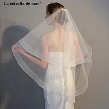 Velos2019 Тюль имеет гребень для волос цвета слоновой кости Короткие sluier mantilla abiti da cerimonia da sera свадебные аксессуары