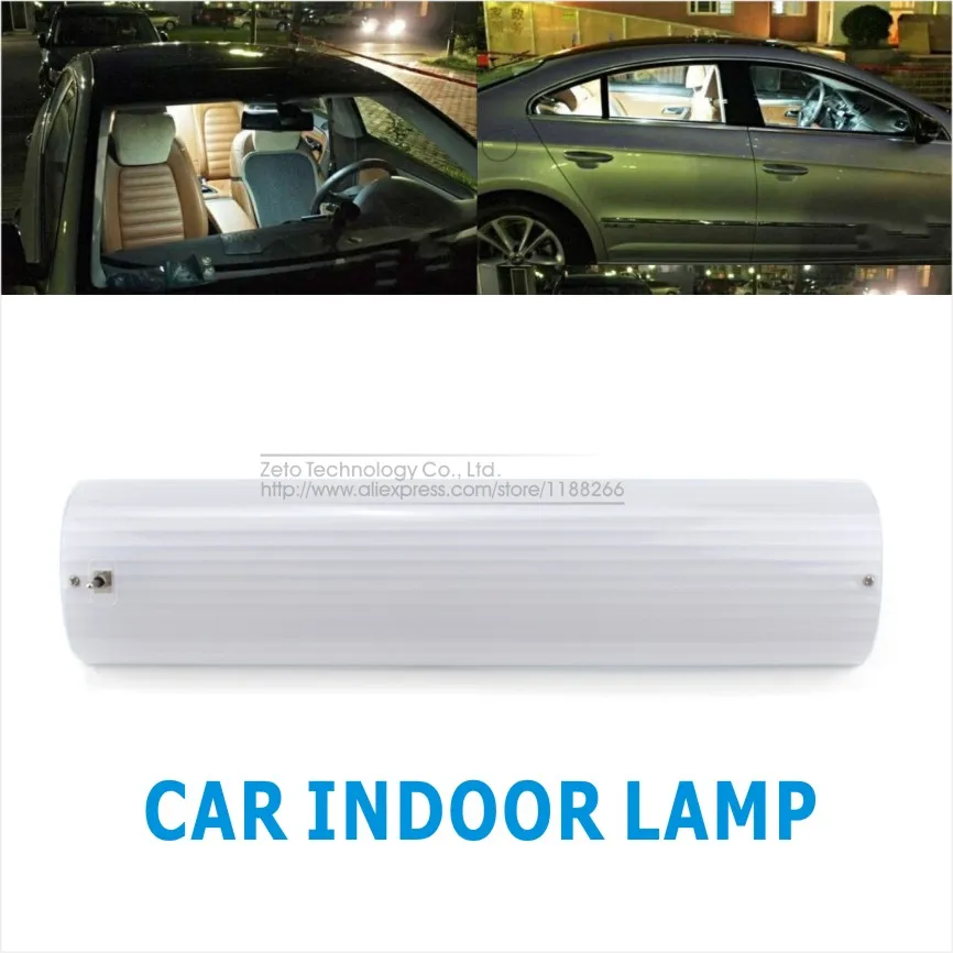 

32x7cm Car Rectangle Rooflight Indoor Light With Switch Vehicle Dome Roof Ceiling Interior Led Lamp White Car Accessories 12V
