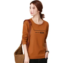 Корейская версия новой весны, свободная футболка с буквенным принтом, женская футболка большого размера, женская футболка