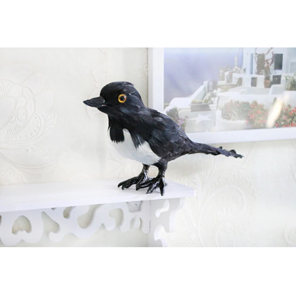 Живой искусственный Magpie, дятел, Shrike, Throstle, Павлин птица реалистичные Taxidermy украшения для дома и сада - Цвет: 1 Magpie