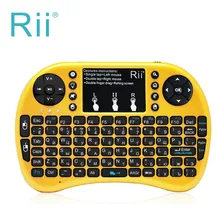LED Retroiluminada teclado Ruso Rii mini i8 2.4G Wireless Gaming keyboard con el Touchpad del ratón para PC HTPC Android/Smart TV Box