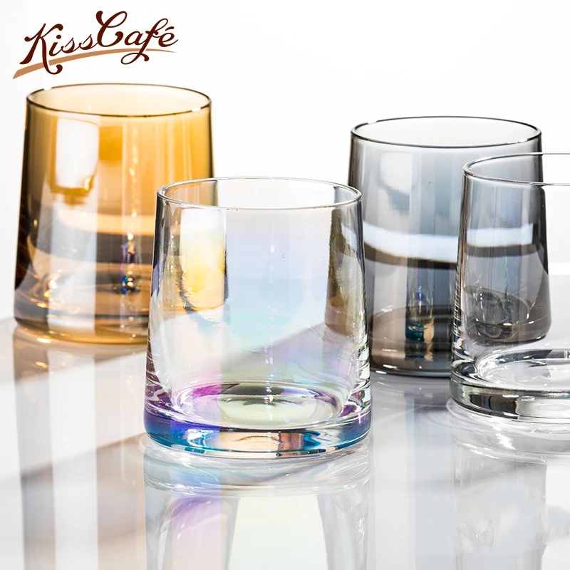 

1pcs Whiskey Wine Glass Cup For Home Bar Beer Water Party Hotel Wedding Coffee Cup Crystal 300ml Glasses Gift Decorations