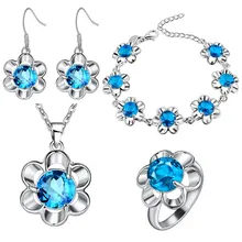 Thick silver jewelry set set of plum flower color set of the United States and the United States and foreign trade jewelry whole коллаген united states production of amway