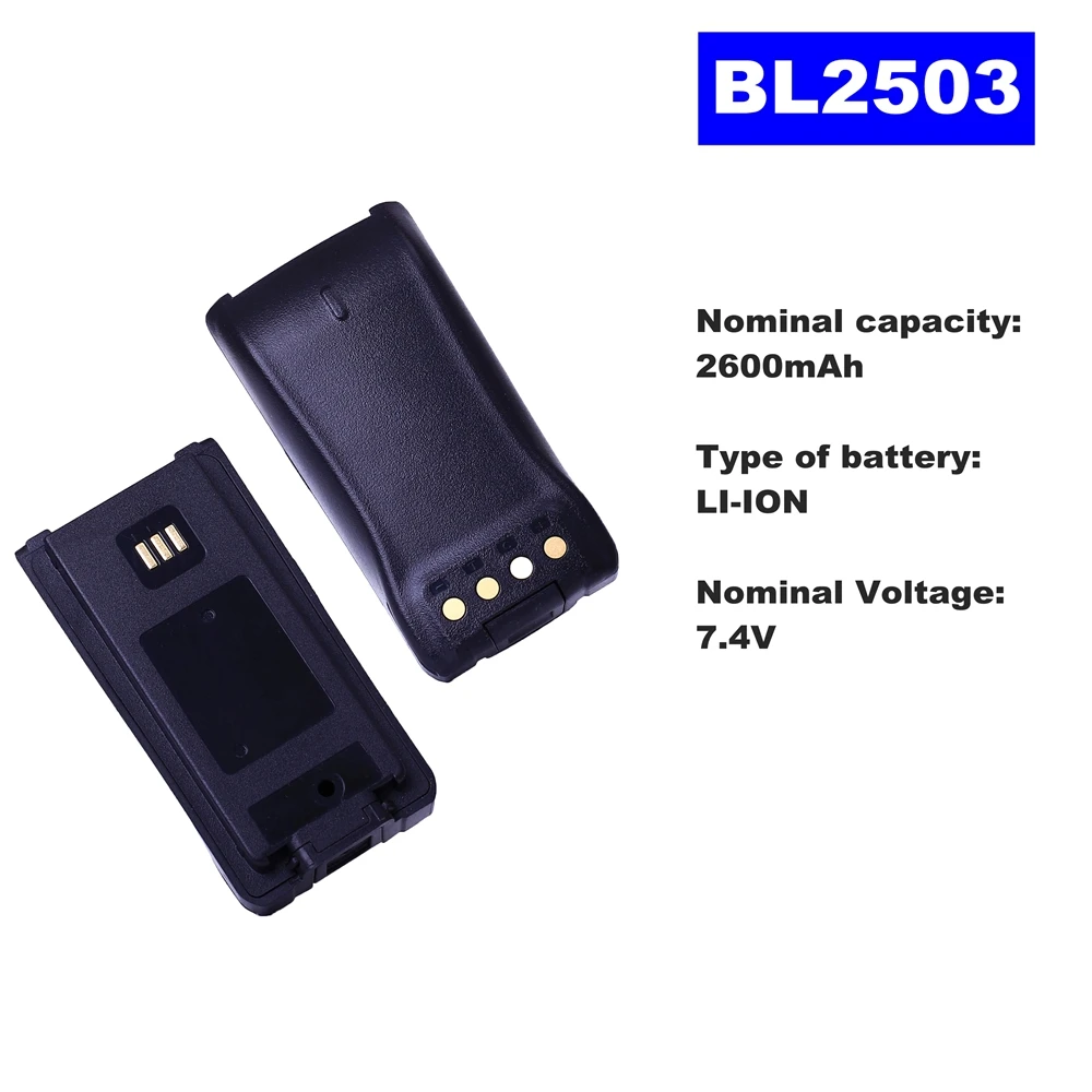 7.4V 2600mAh LI-ION Radio Battery BL-2503 For HYT Walkie Talkie PD780/PD780G PD700/PD700S Two Way Radio 7 4v 2600mah li ion radio battery fnb v132li for vertex standard walkie talkie vx231 228 230 two way radio