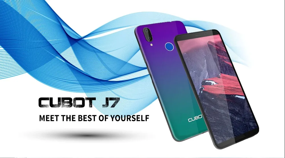 Смартфон Cubot J7, 5,7 дюймов, Android 9,0 18:9, 2 ГБ, 16 ГБ, MT6580, четыре ядра, двойная камера, 2800 мАч, для распознавания лица, отпечатков пальцев, мобильный телефон