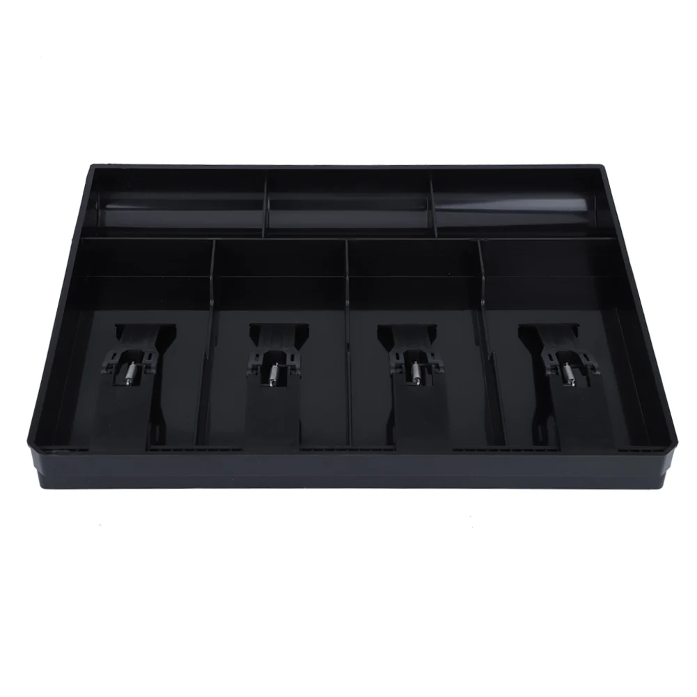 

Cash Drawer Register Insert Tray Replacement 4 Bills 3 Coins Money Storage Box (Black)