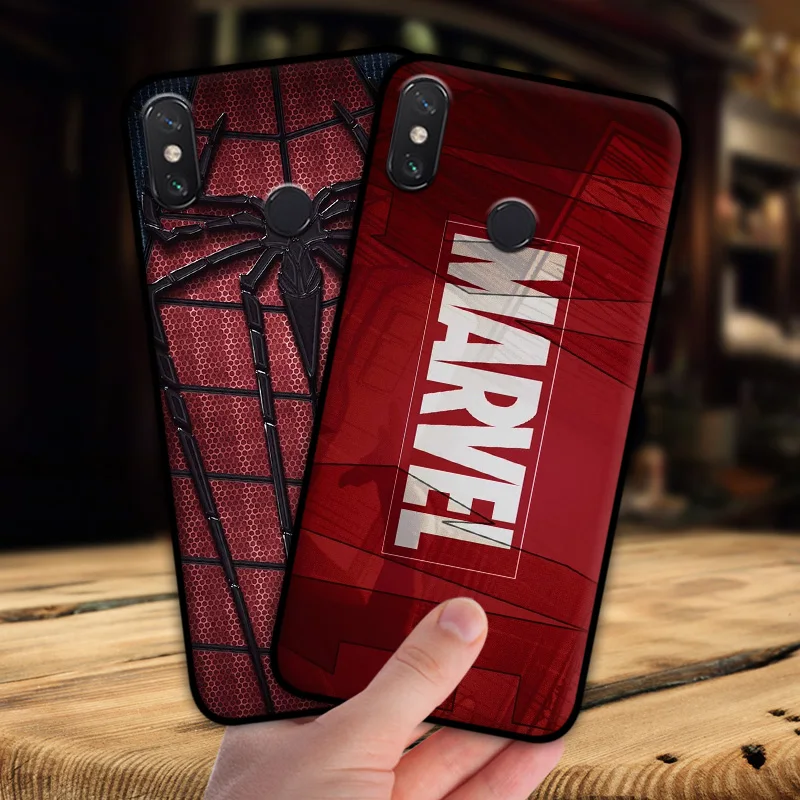 Чехол mosirui для Xiaomi Mi MAX3 Marvel hero Deadpool Spiderman Черная пантера Халк силиконовый мягкий
