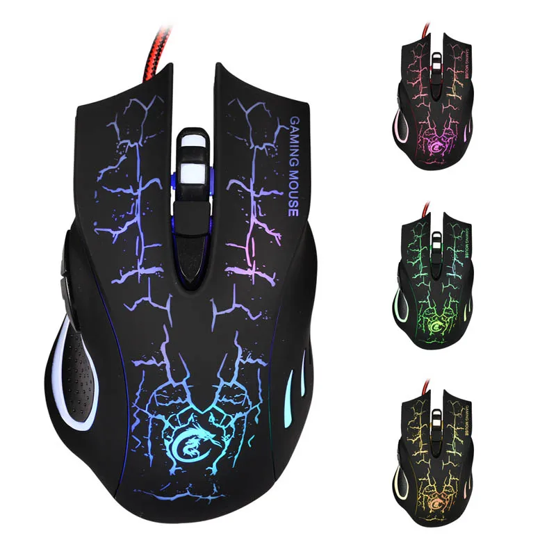 

New Gaming Keyboard Mouse Combo Backlit LED +Colorful Gaming Mouse Light 7 Buttons for Desktop Laptop