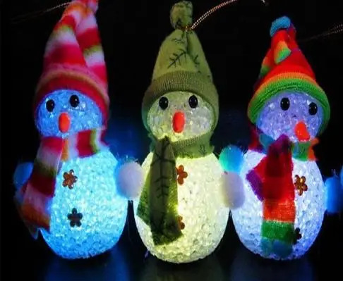 LED flash light Snowman candle Christmas Decoration ...