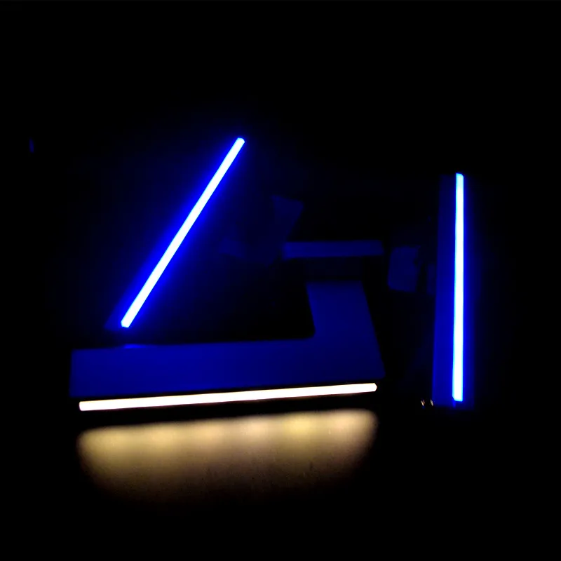  New Black Interior Door Lock LED Light Door Handles for Bedroom Mechanical Lock With Light - 33036660979