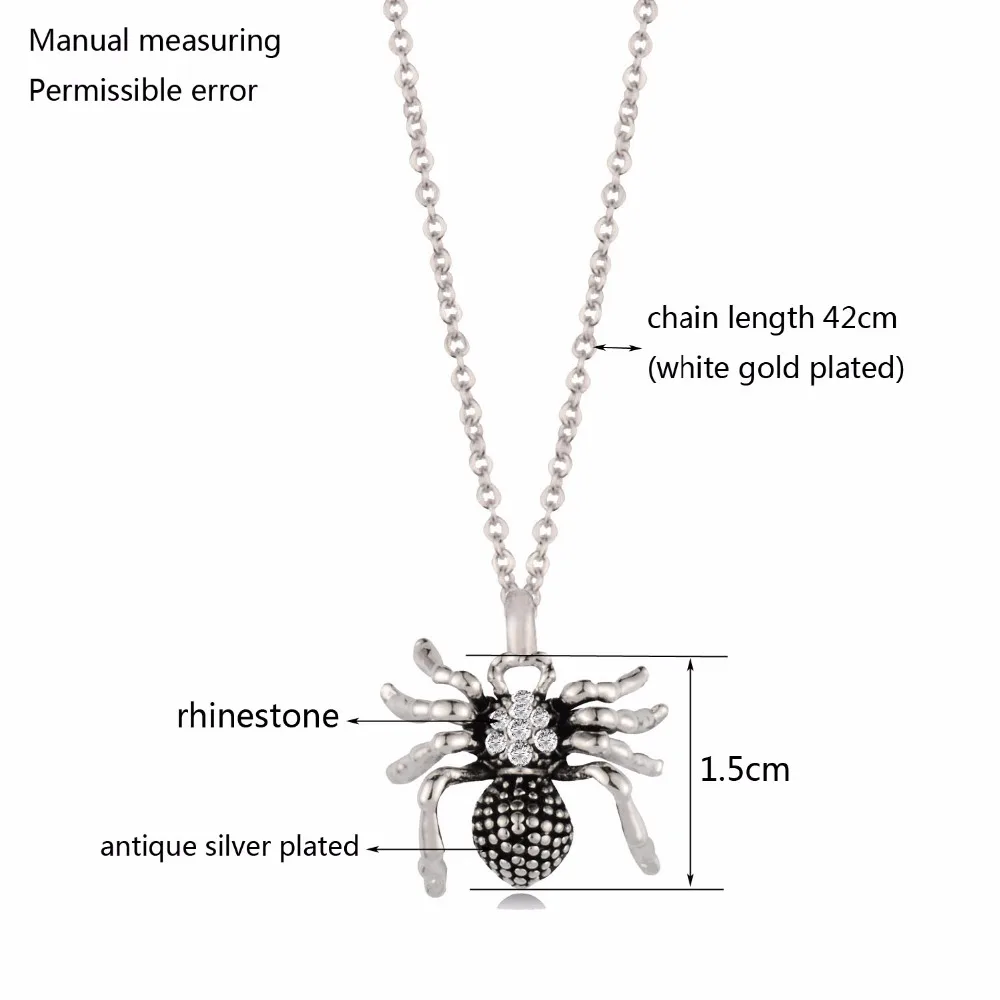 SINLEERY, ожерелье-чокер в форме паука, золото, серебро, стразы, инкрустация цепи, животное, женское массивное ожерелье, ювелирное изделие, XL700 SSB
