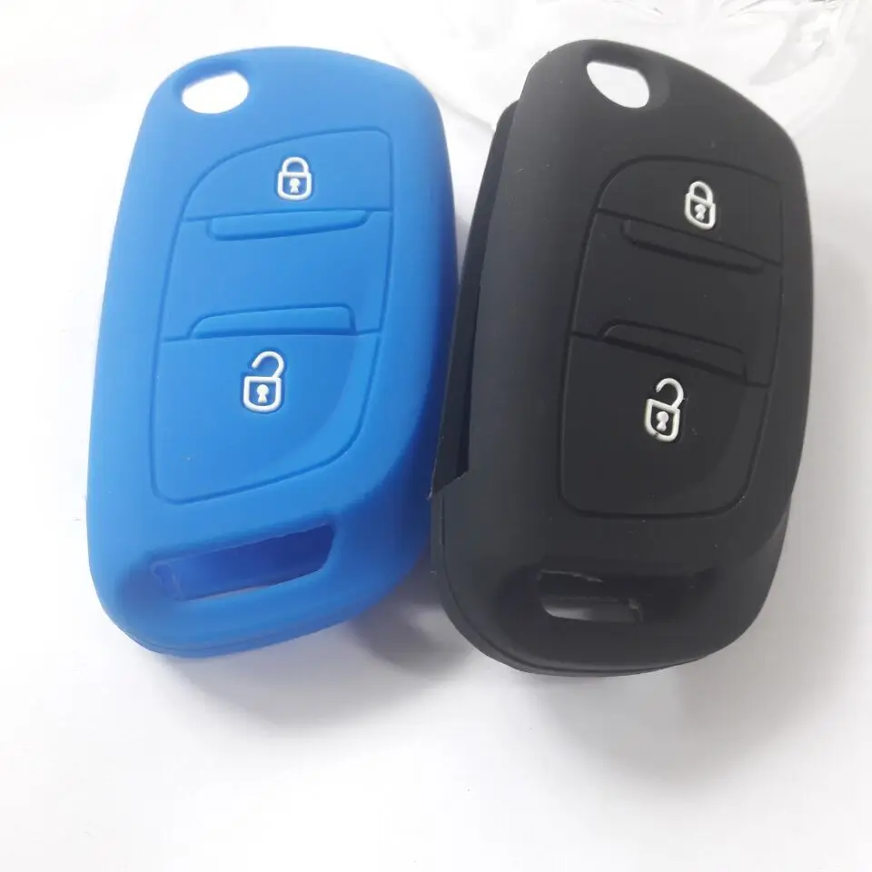 

Flip Open Folding Silicon Funda Llave Key Case Accessory For PEUGEOT 207 208 307 308 408 2Button Keyless Entry