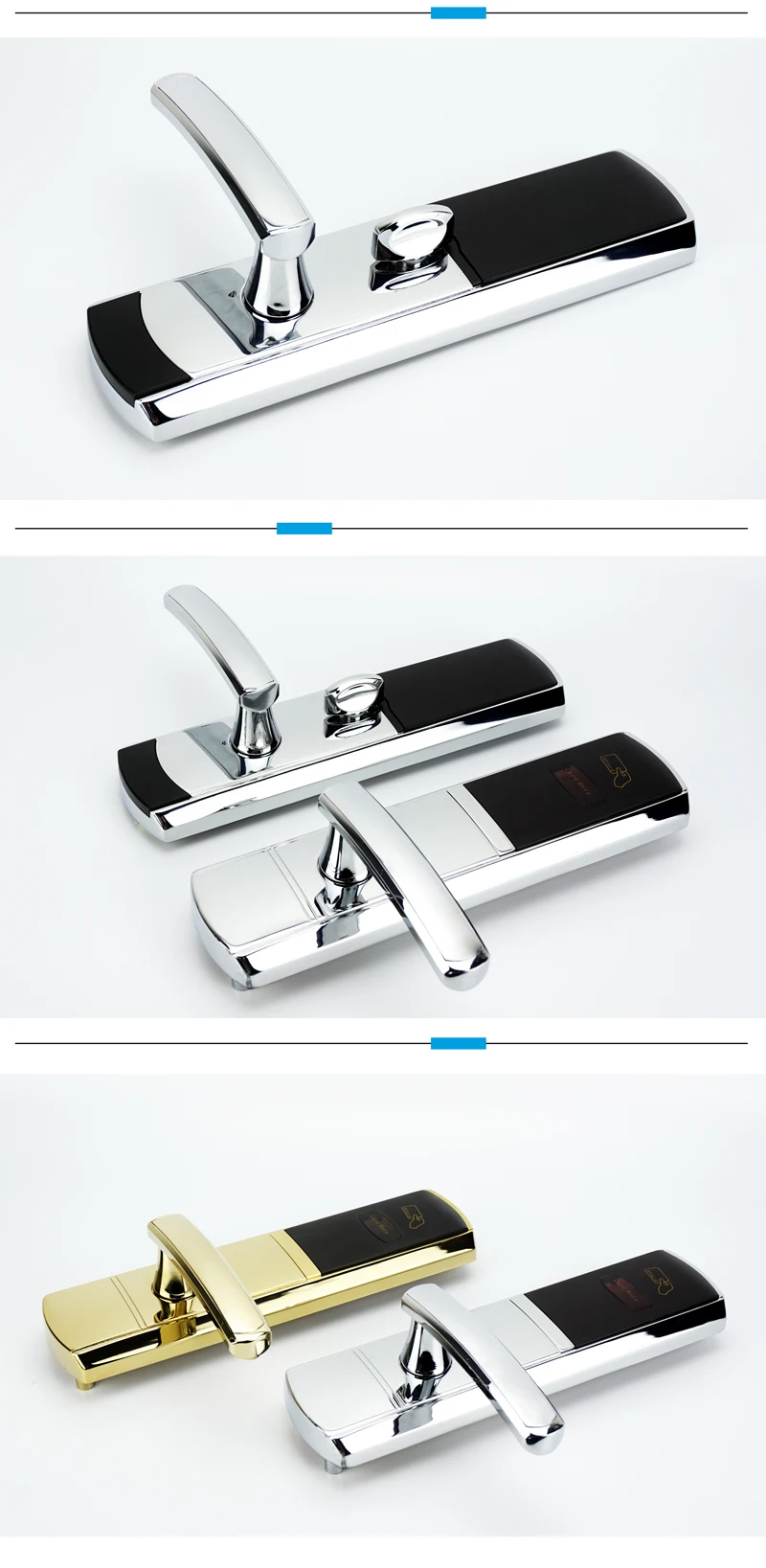Zinc Alloy Security Digital Door Lock Intelligent RFID Card Electronic Locks For Hotel or Home Smart Entry ZAG1068